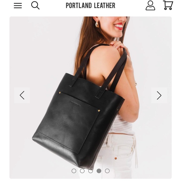 Portland leather cross body tote - Picture 3 of 6